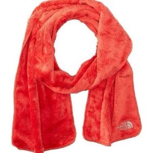 The North Face | Long Fleece Unisex Scarf for Men or Women in color bright Coral